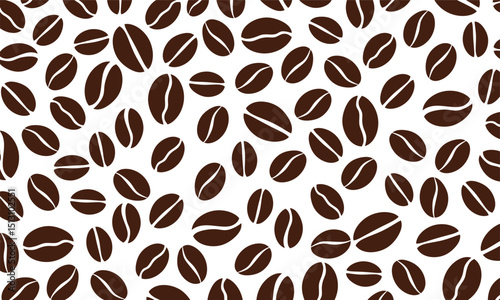 Coffee beans pattern background. Coffee Bean Seamless Pattern for Packaging Design or Wrapping Papper. 