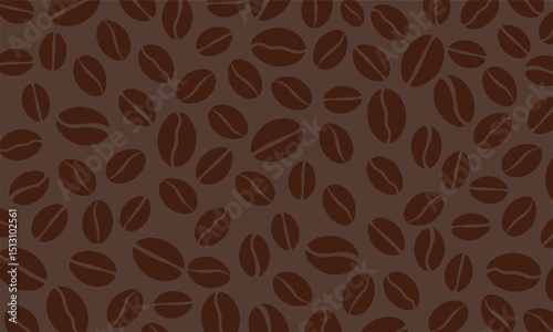 coffee beans seamless pattern. Coffee background.  Coffee Beans Illustration for packaging