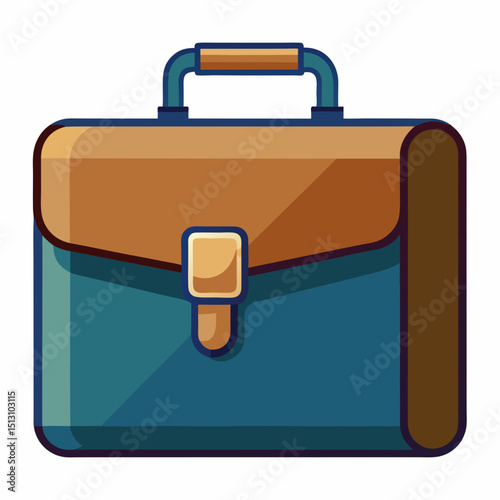 briefcase vector illustration, isolated on white background