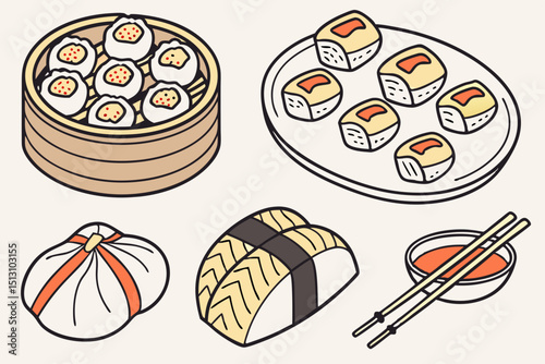 set of sushi
