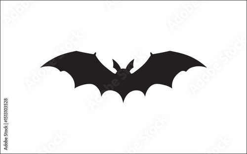 bat icon vector on white background