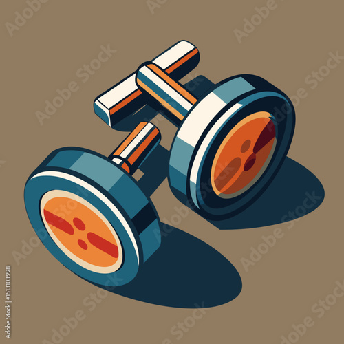 cufflinks vector illustration, isolated on white background