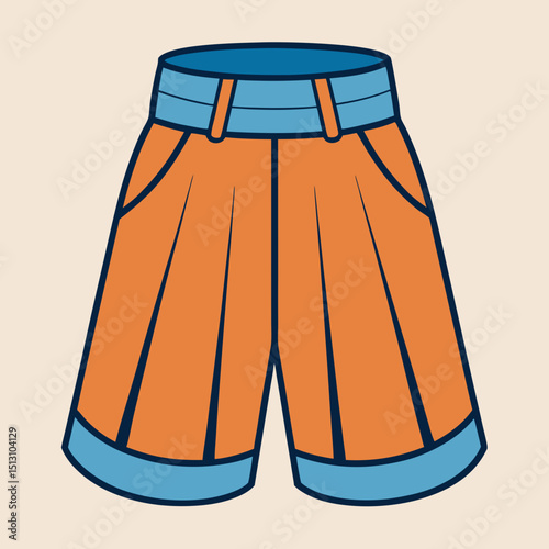 culottes vector illustration, isolated on white background