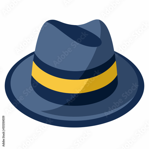 hat vector illustration, isolated on white background