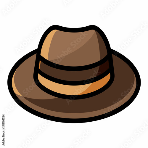 hat vector illustration, isolated on white background