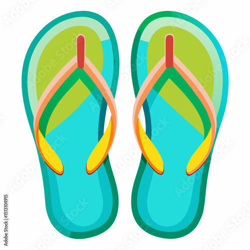 flip-flops vector illustration, isolated on white background