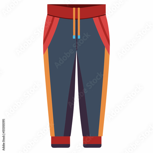 jogger pants vector illustration, isolated on white background