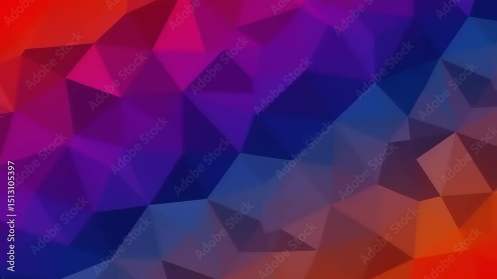 Abstract geometric pattern featuring vibrant red, purple, and blue hues creating a dynamic background