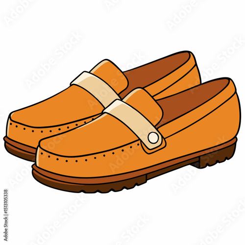loafers vector illustration, isolated on white background