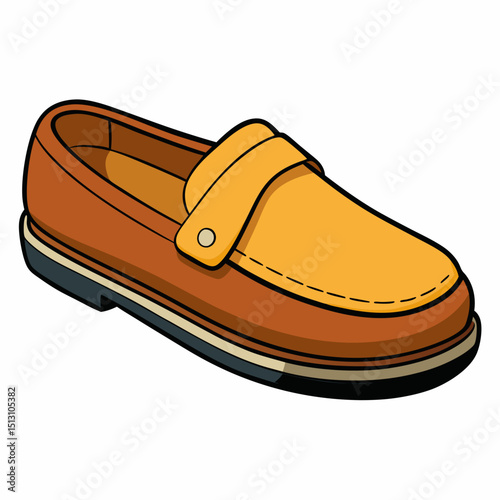loafers vector illustration, isolated on white background
