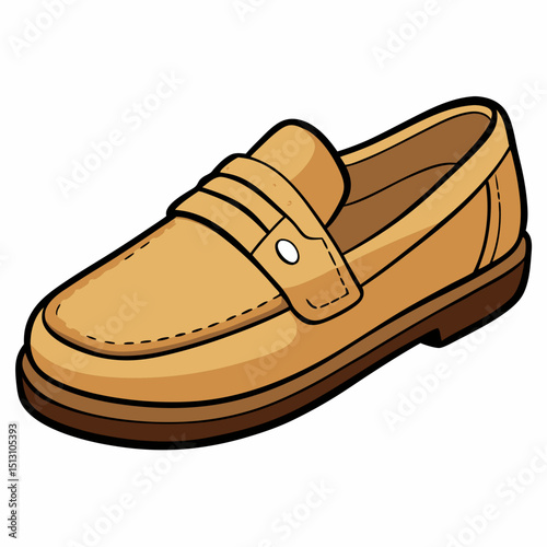 loafers vector illustration, isolated on white background