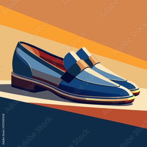 loafers vector illustration, isolated on white background