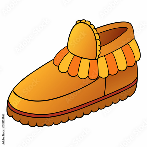 moccasins vector illustration, isolated on white background