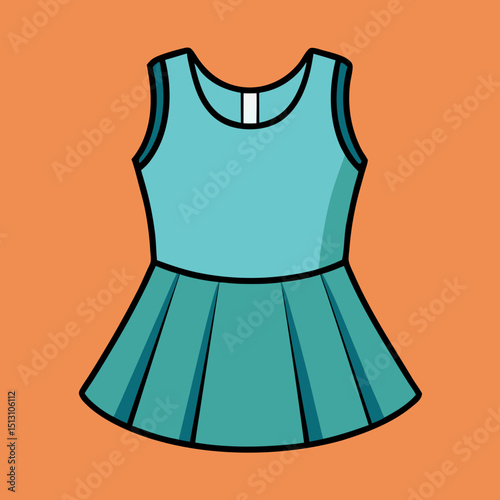 peplum top vector illustration, isolated on white background