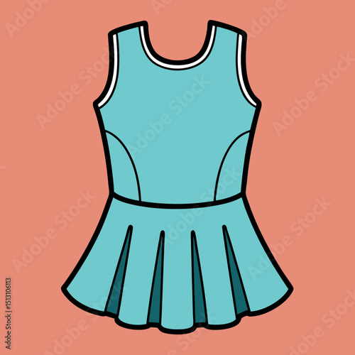 peplum top vector illustration, isolated on white background