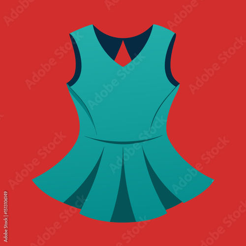 peplum top vector illustration, isolated on white background