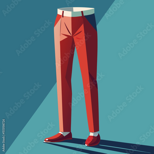 long pant vector illustration, isolated on white background