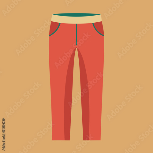 long pant vector illustration, isolated on white background