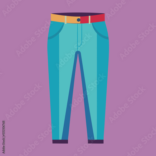 long pant vector illustration, isolated on white background