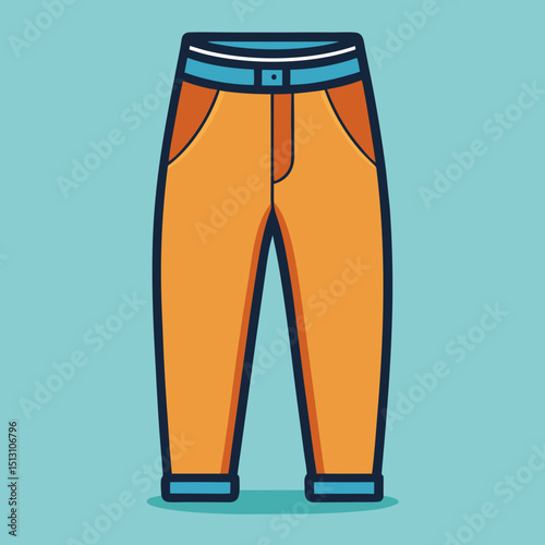 long pant vector illustration, isolated on white background