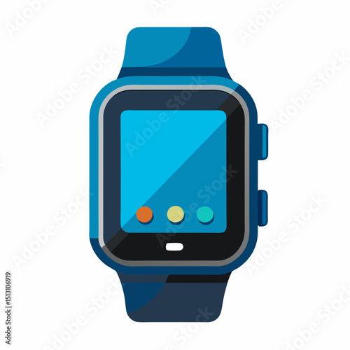 smart watch vector illustration, isolated on white background
