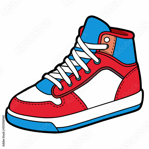 sneakers vector illustration, isolated on white background
