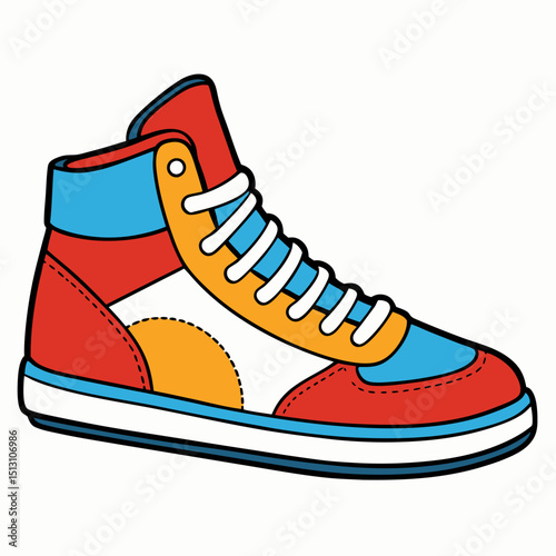 sneakers vector illustration, isolated on white background