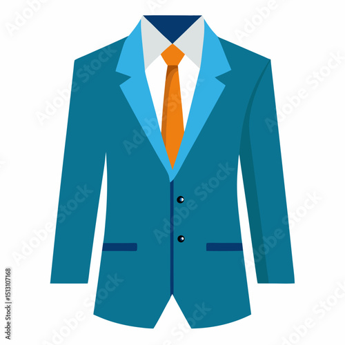 suit vector illustration, isolated on white background