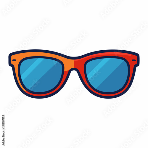 sunglasses vector illustration, isolated on white background