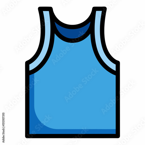 tank top vector illustration, isolated on white background