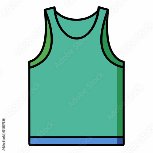 tank top vector illustration, isolated on white background