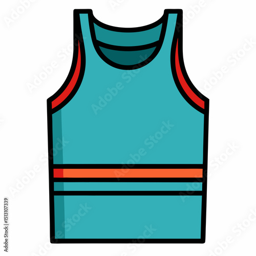 tank top vector illustration, isolated on white background