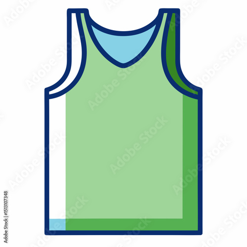tank top vector illustration, isolated on white background