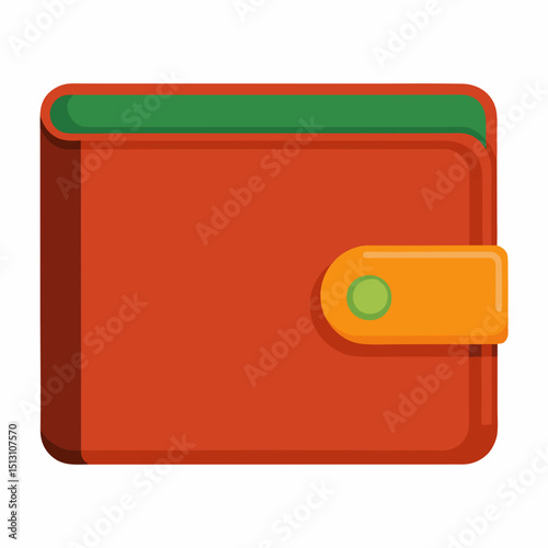 wallet vector illustration, isolated on white background