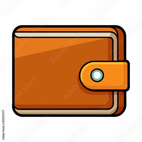 wallet vector illustration, isolated on white background