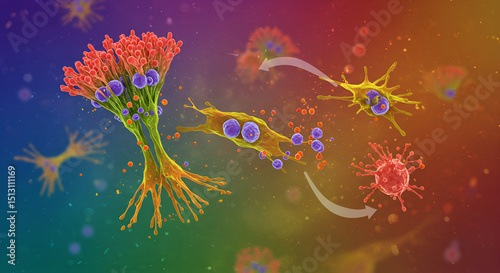 Glial Cell Development from Stem Cells photo
