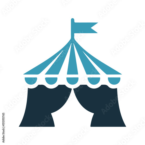 A circus tent icon design