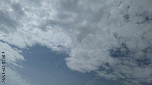 video with beautiful sky and clouds, made in time-lapse 