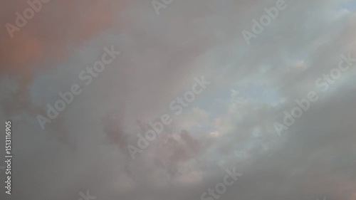 video with beautiful sky and clouds, made in time-lapse 