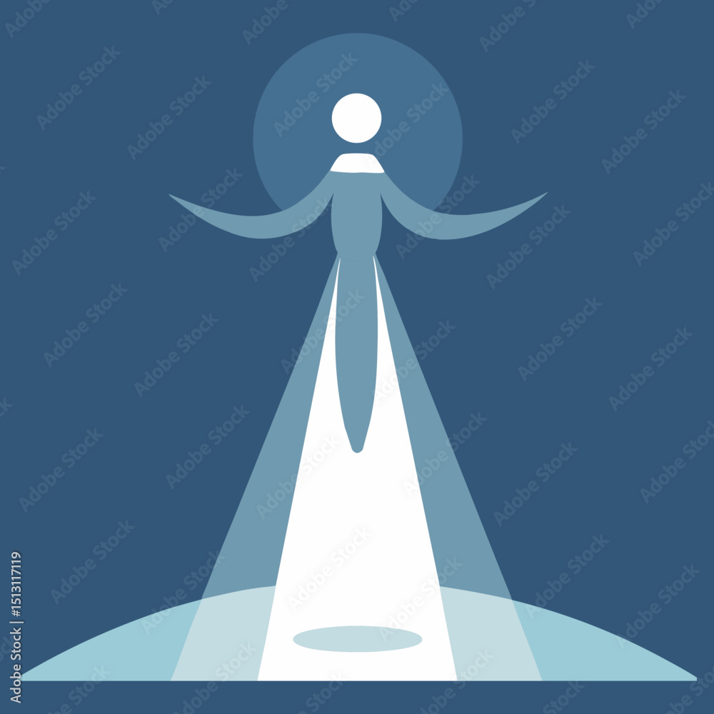 Obraz premium Vector illustration of a divine human soul