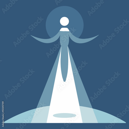 Vector illustration of a divine human soul