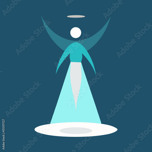 Vector illustration of a divine human soul