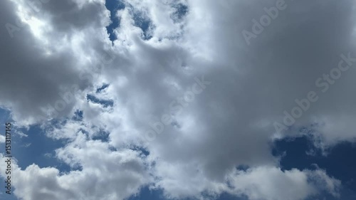 video with beautiful sky and clouds, made in time-lapse 