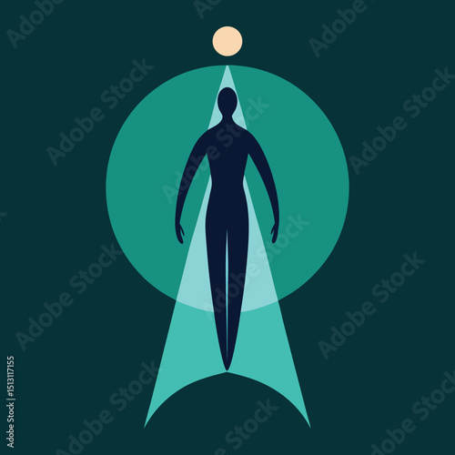 Vector illustration of a divine human soul
