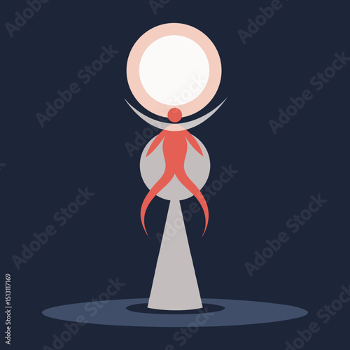 Vector illustration of a divine human soul