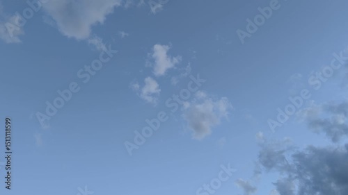 video with beautiful sky and clouds, made in time-lapse 