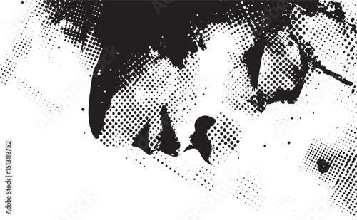 Subtle halftone grunge urban texture vector. Distressed overlay texture white texture composed of irregular graphic elements. Distressed uneven grunge background. Abstract vector illustration.