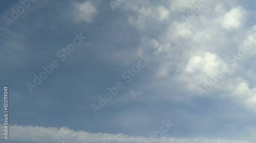 video with beautiful sky and clouds, made in time-lapse 