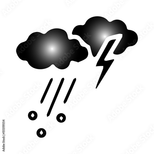 storms and hail icon