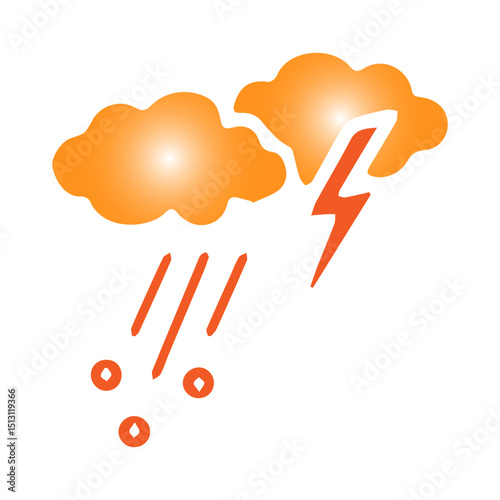 storms and hail icon